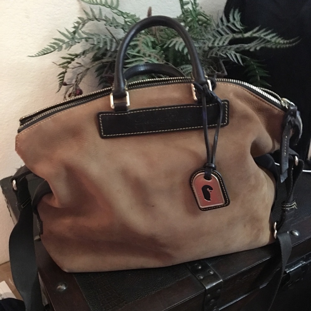 Dooney and Bourke satchel bag.  Purse British tan